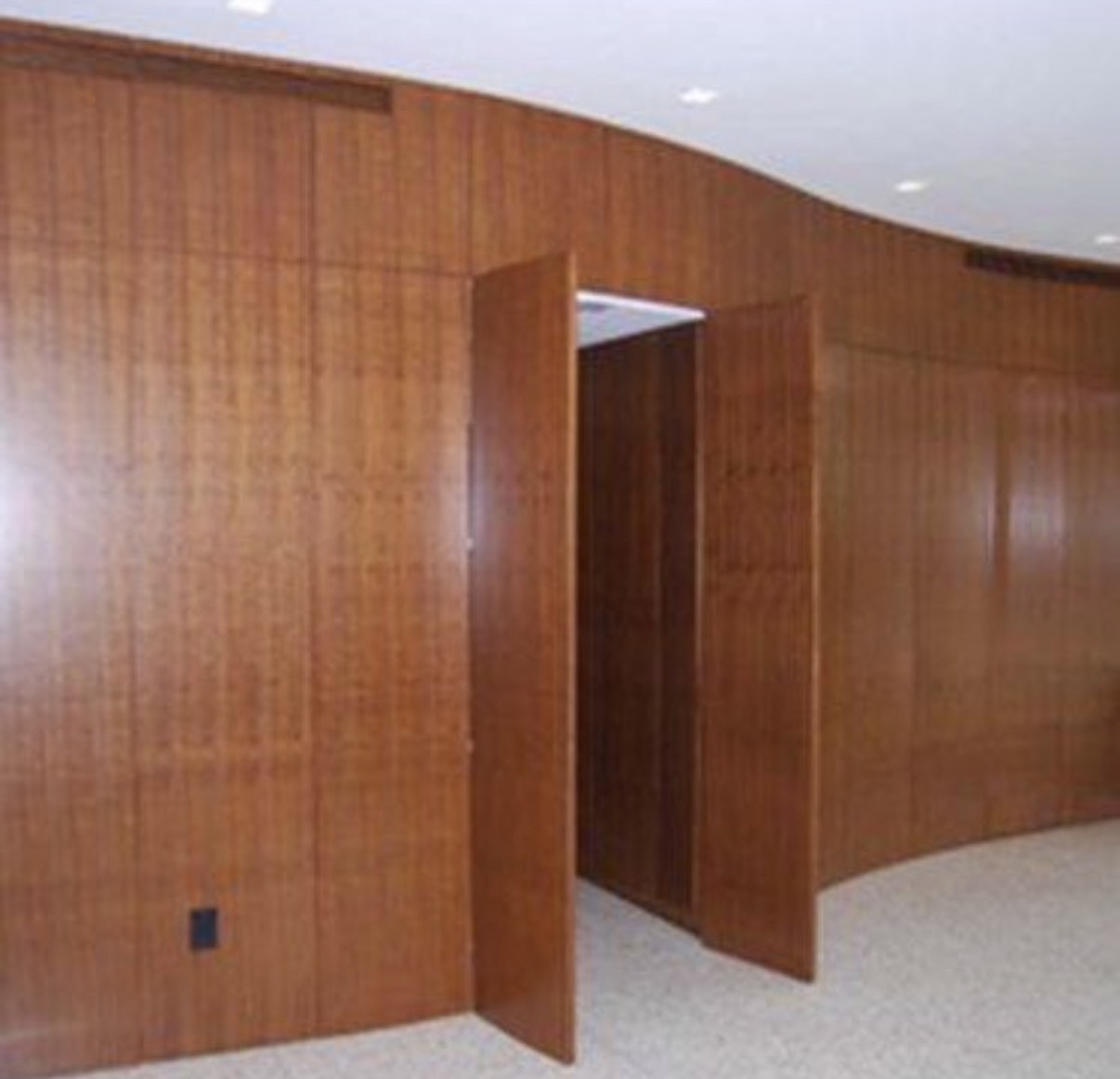Quartered Walnut 2 Ply Radius Walls
